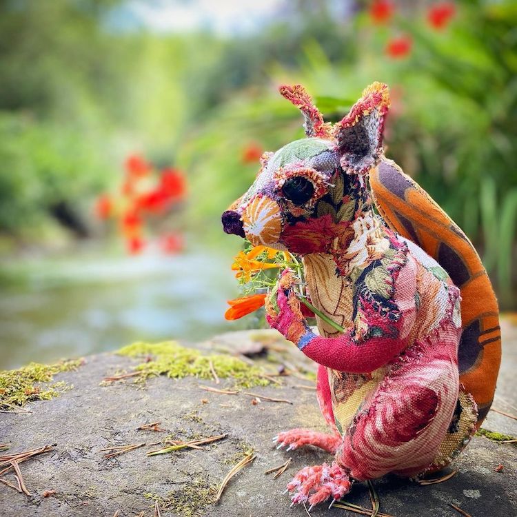 Textile animal sculptures by Bryony Rose Jennings