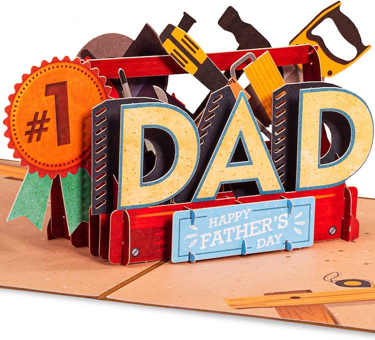#1 DAD 3D Pop Up Father's Day Card