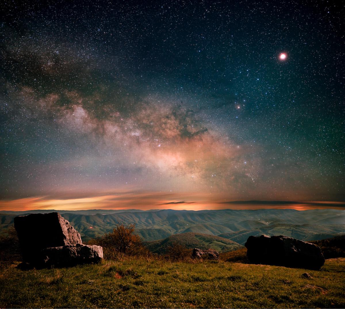 Milky Way and Total Lunar Eclipse Photo by Dane Smith