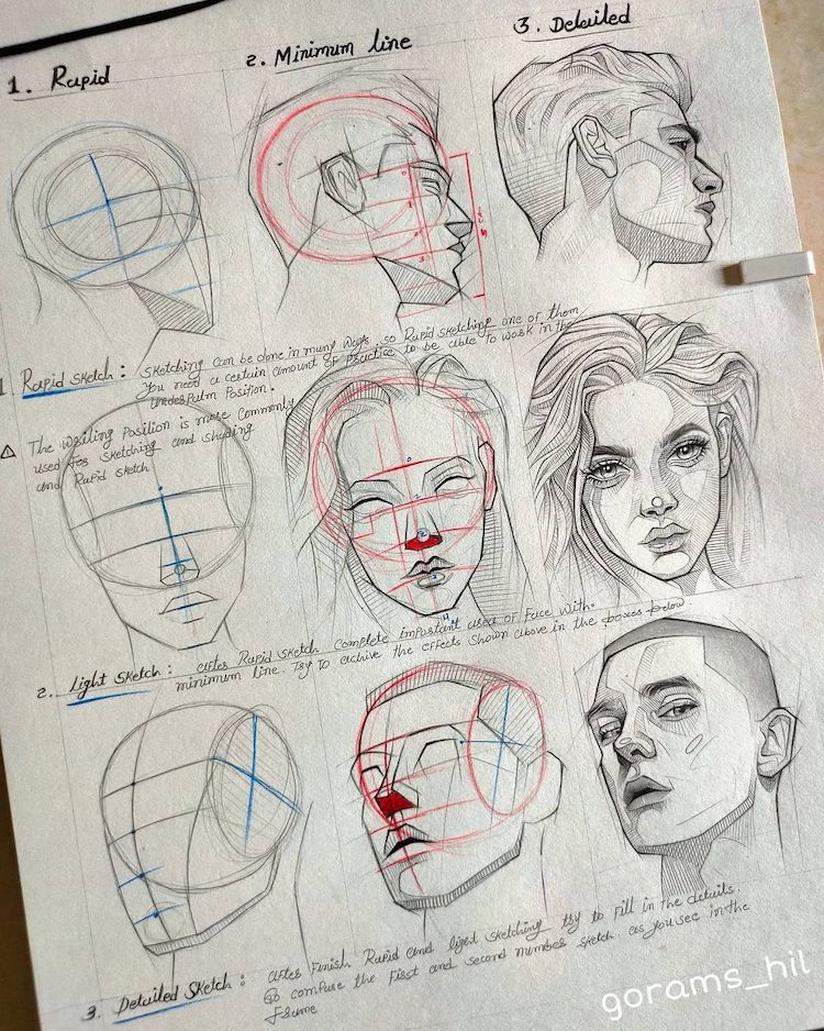 Artista explica cómo dibujar personas con tutoriales de dibujo