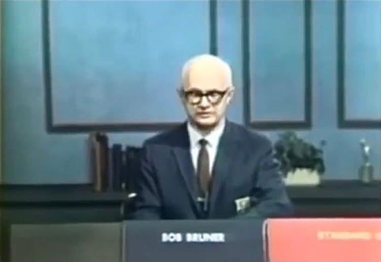News Anchor Bob Bruner Announcing Iowa Channel 2's First Color Broadcast