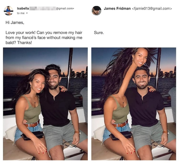 Arreglos graciosos en Photoshop por James Fridman