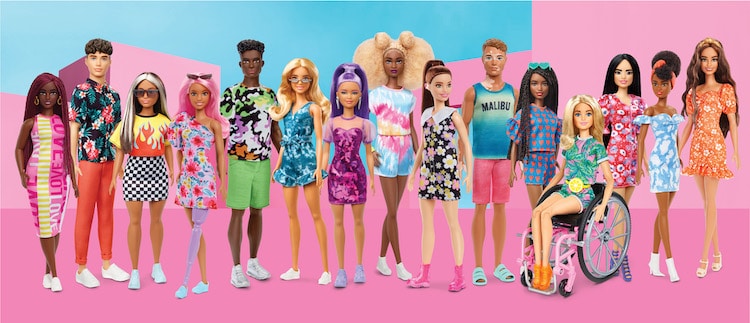 Línea Fashionista 2022 de Barbie