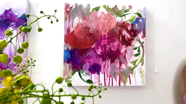 Abstract Floral Painting Class