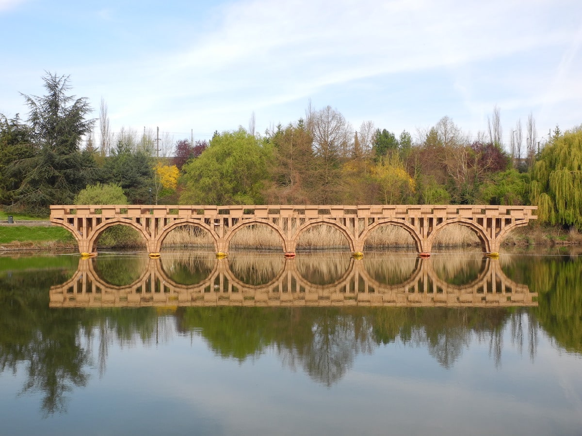 Cardboard Bridge by Olivier Grossetête