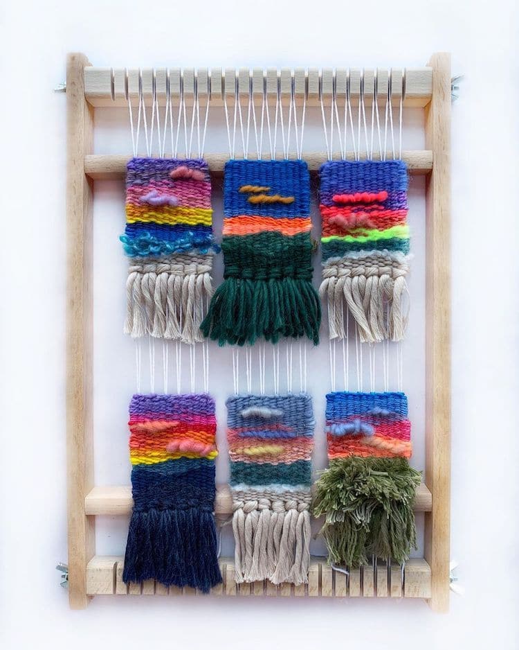 Landscape Loom Weavings by Painted Sky Textiles