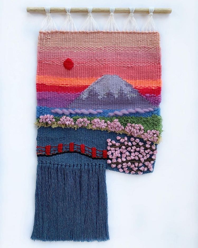 Landscape Loom Weavings by Painted Sky Textiles