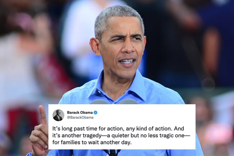 Barack Obama Reacting to School Shooting