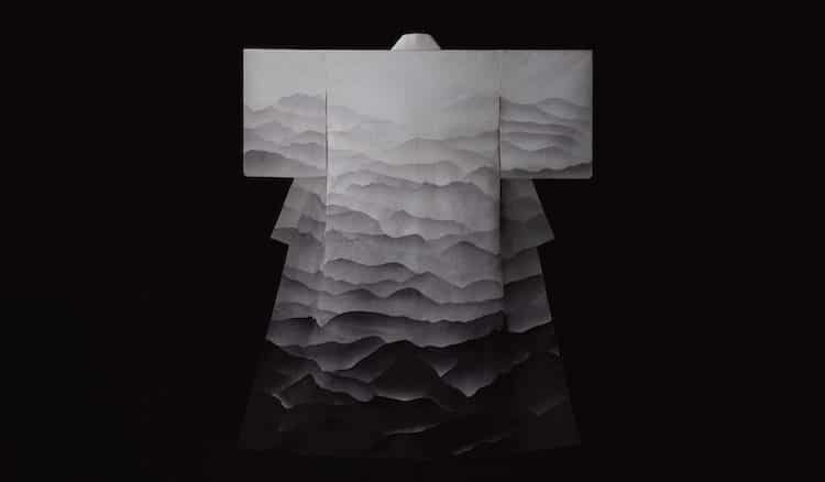 The leather kimono inspired by misty mountains