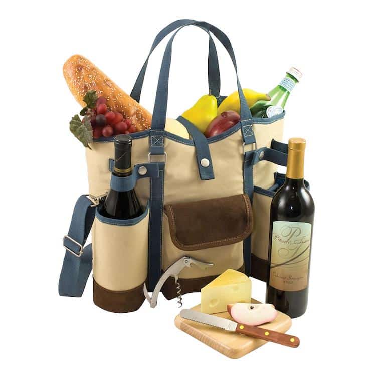 Vineyard Wine & Cheese Insulated Tote Bag