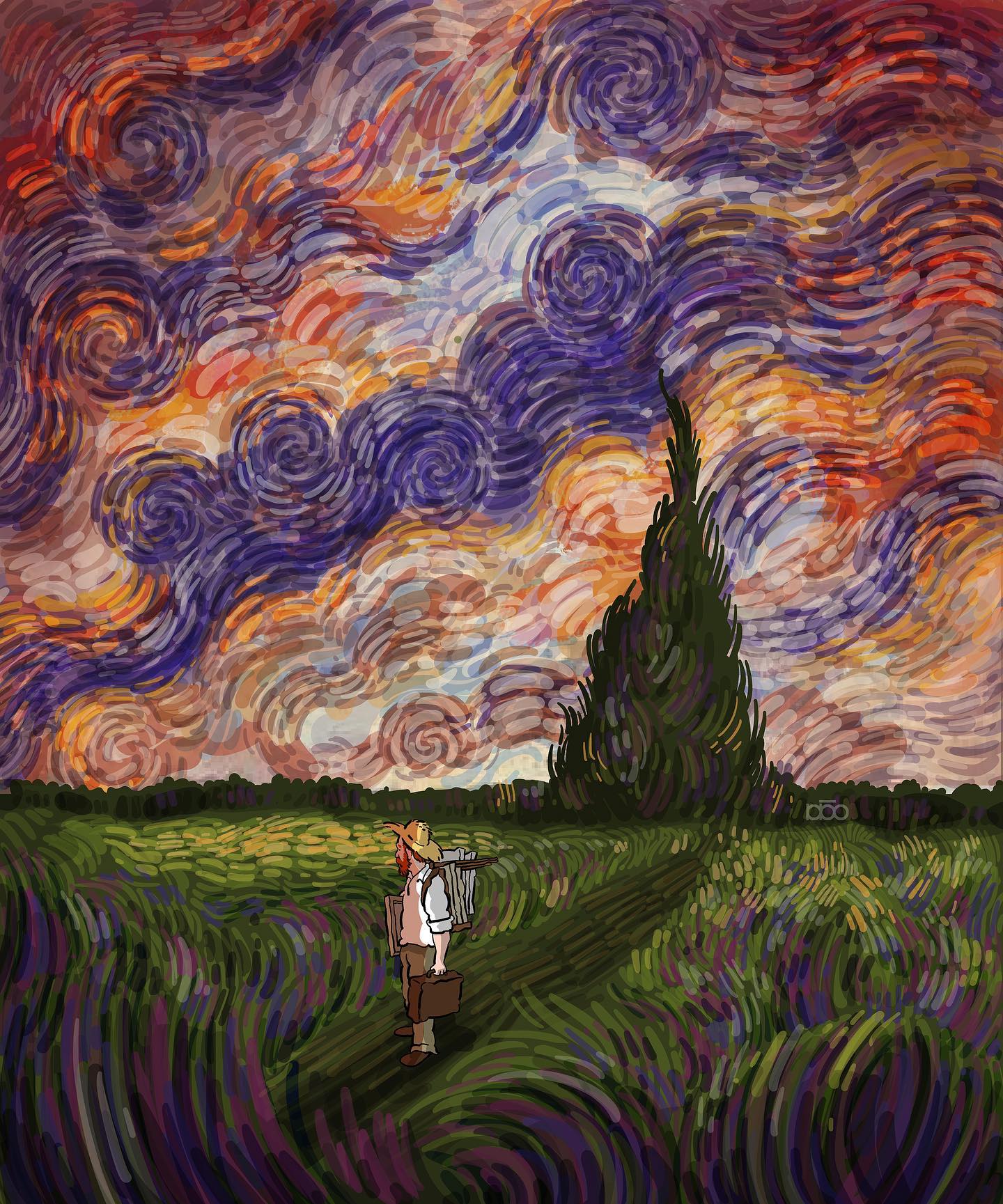 Illustrator's Van Gogh Art Expresses the Creativity of Late Artist