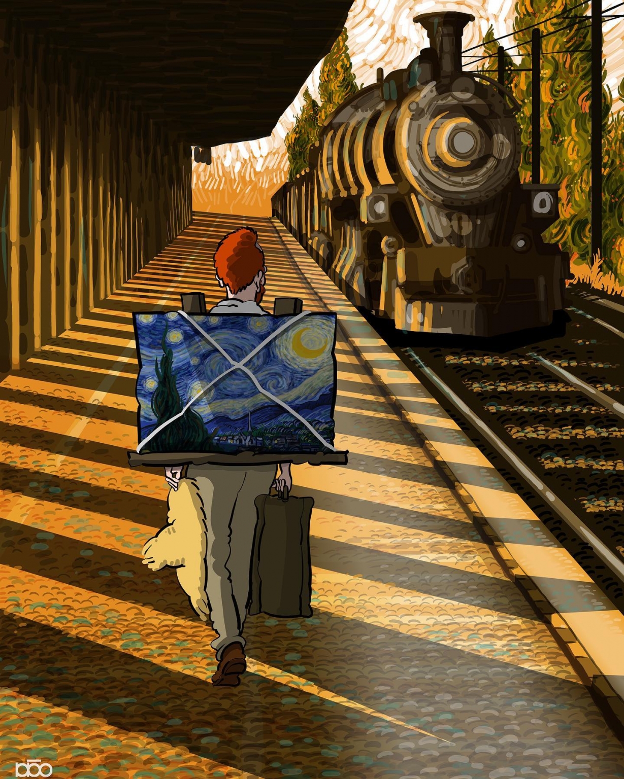 Illustrator's Van Gogh Art Expresses the Creativity of Late Artist