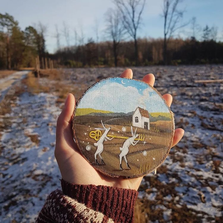 Paintings on Wood by Anna Kucharska