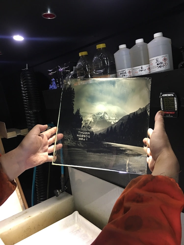 Developing Wet Plate Photo by Bill Hao