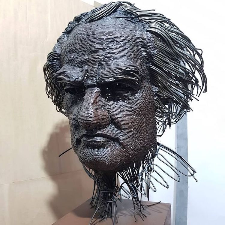 Metal Figurative Sculpture by Darius Hulea