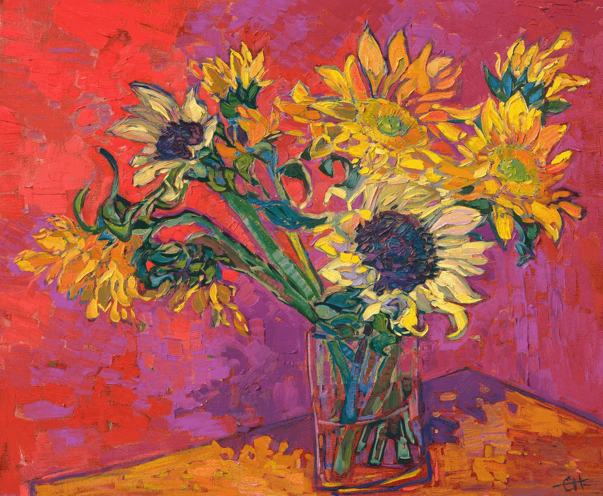 Sunflower Paintings by Erin Hanson