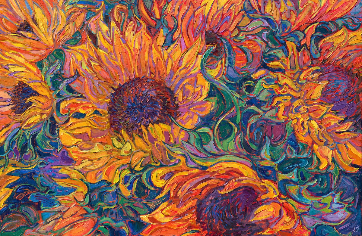 Sunflower Paintings by Erin Hanson