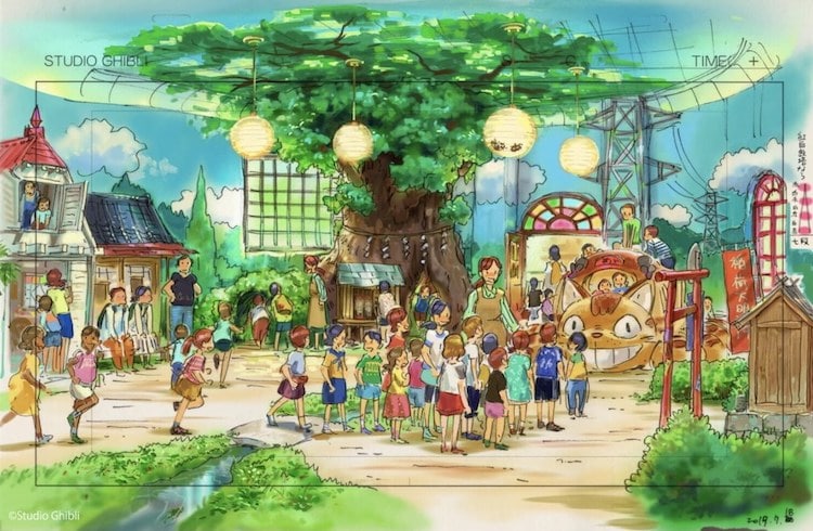 Illustrations of Ghibli Park Attractions