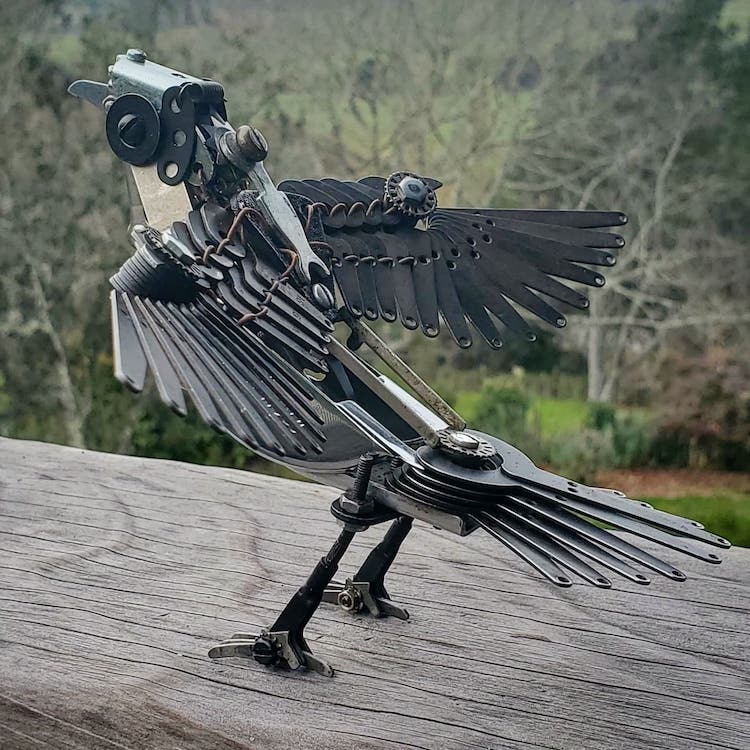 Bird Sculptures Made from Vintage Typewriters by Jeremy Mayer
