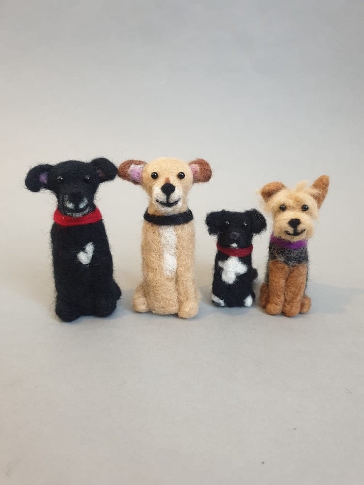 Needle Felt Dogs by Laura