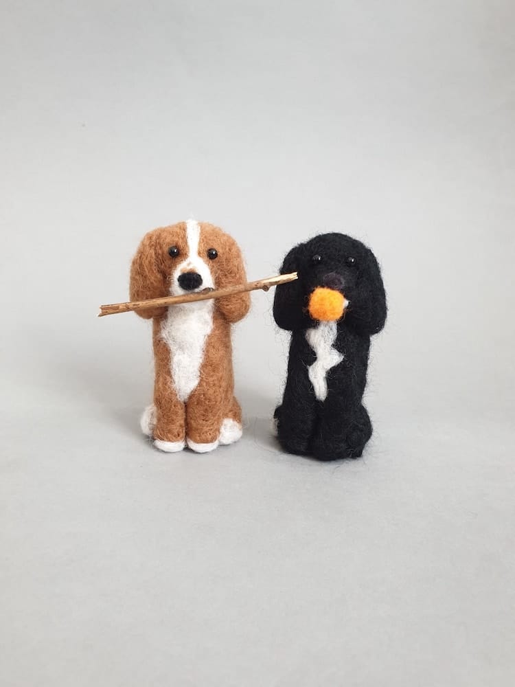 Needle Felt Dogs by Laura