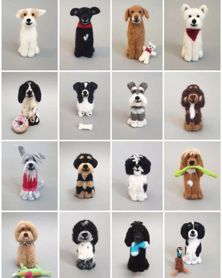 Needle Felt Dogs by Laura