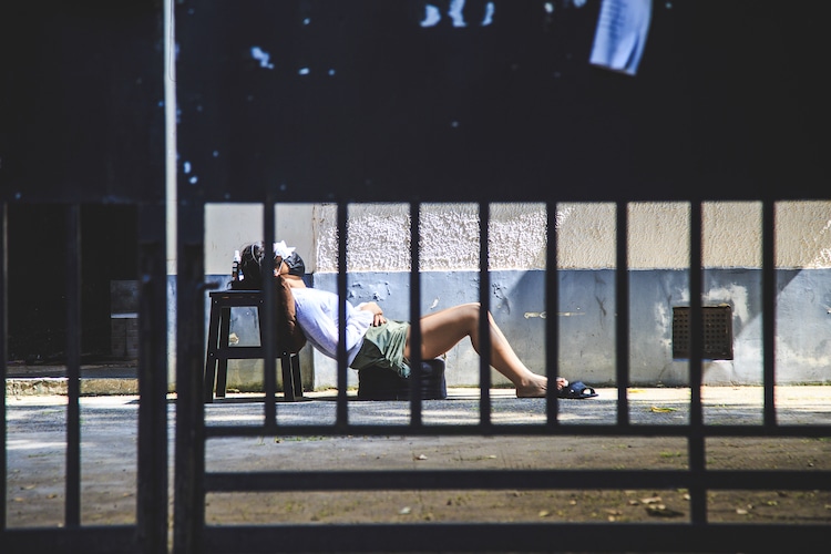 Person Working Out During Shanghai Covid Lockdown