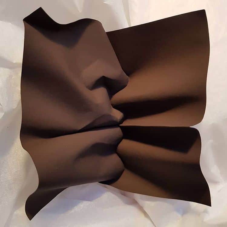 Folded Face Sculpture by Polly Verity