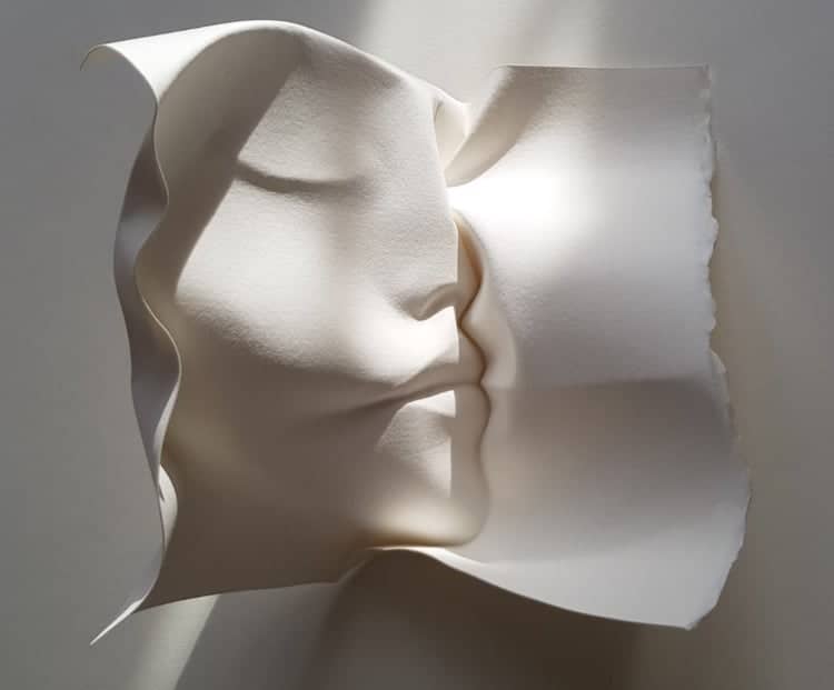 Folded Face Sculpture by Polly Verity