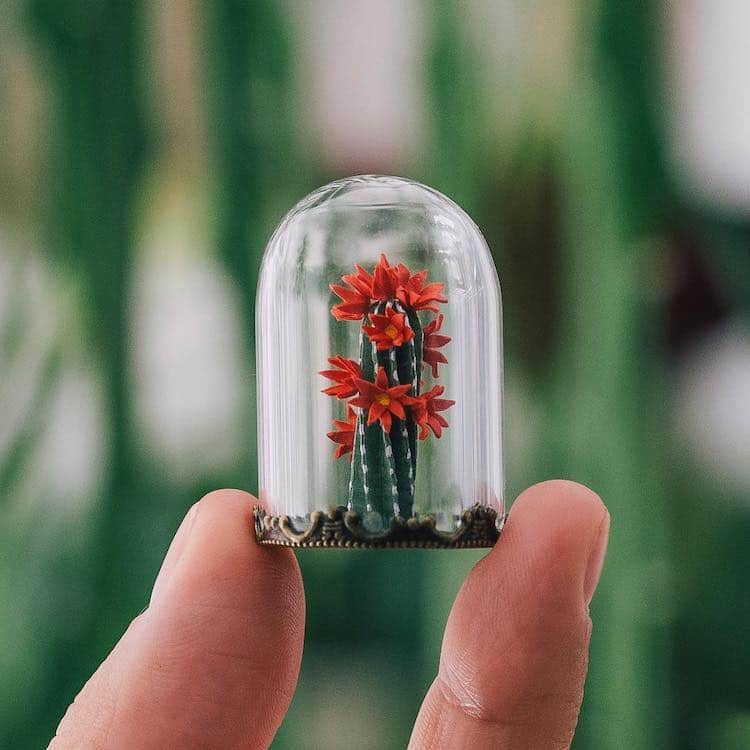 Artist Raya Sader Bujana Creates Tiny Plant Sculptures