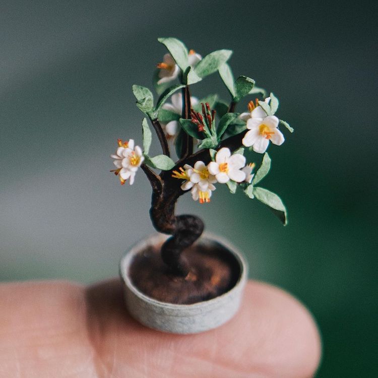 Artist Raya Sader Bujana Creates Tiny Plant Sculptures