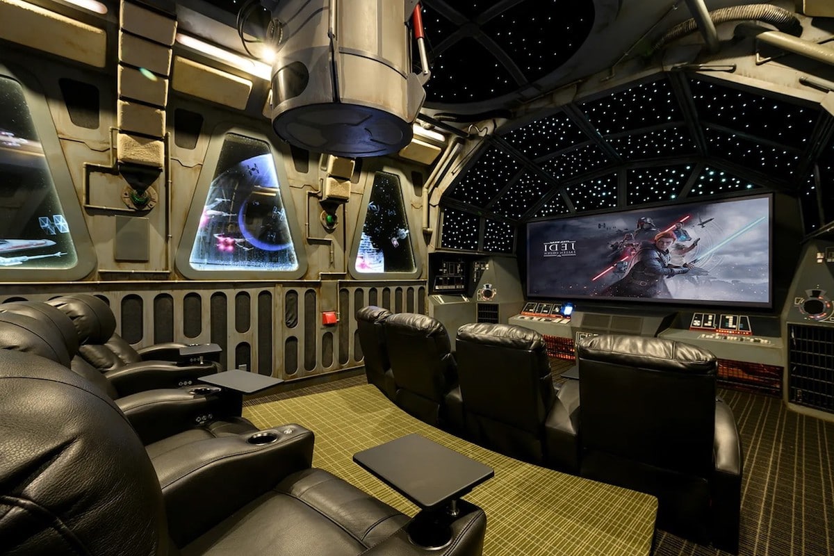 Star Wars example #268: ‘Star Wars’ Mansion With Millennium Falcon Home Movie Theater Is Up for Sale for $15 Million