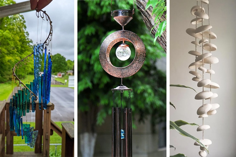 TIWALVIS Solar Wind Chimes with Colorful Butterfly 33.86 Mobile Hanging Wind Chime for Home Garden Decoration Holiday or Birthday Gifts 