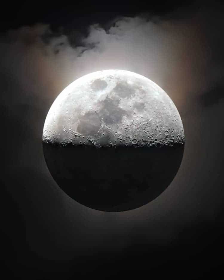 Photo of the Moon Taken with a Mobile Phone