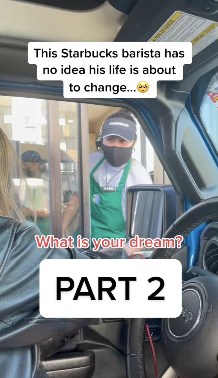 Barista de Starbucks recibe un regalo generoso en un video viral de TikTok