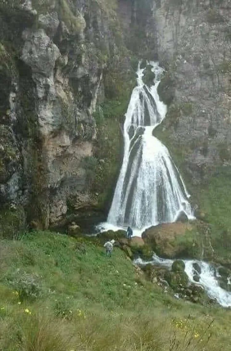 A Waterfall in Peru Resembles a Bridal Veil