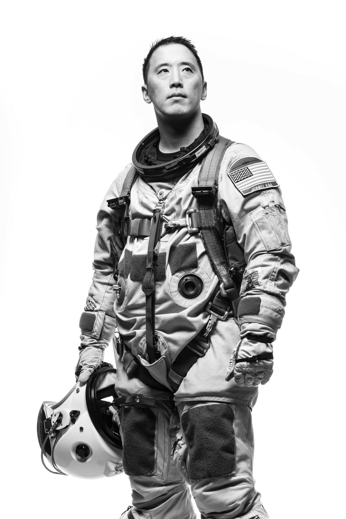 NASA astronaut Jonny Kim wearing a high-altitude pressure suit