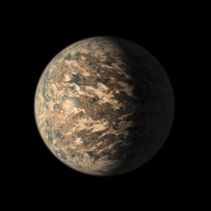 Representación artística de TRAPPIST-1e
