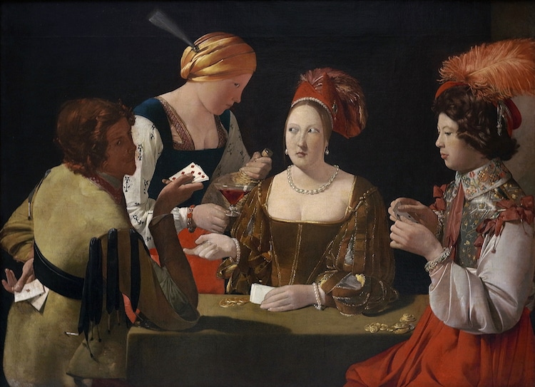 The Card Sharp With the Ace of Diamonds by Georges de La Tour
