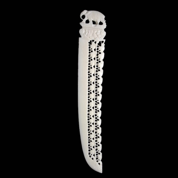 Artistic Bone Carved Knife