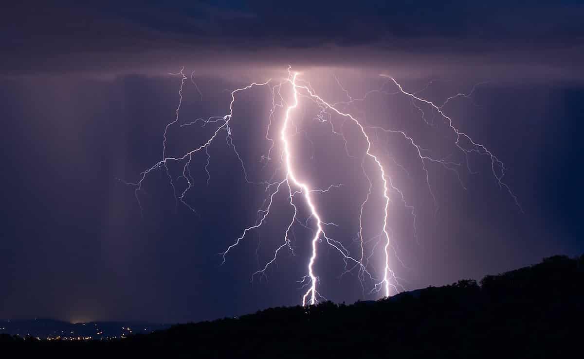 Lightning Over the Blue Ridge Mountains by Jason Rinehart