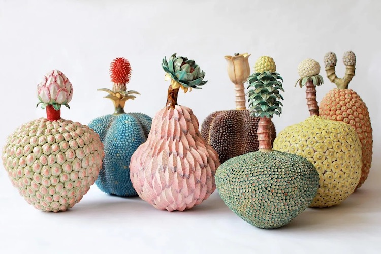 Kaori Kurihara Exotic Fruits Ceramic Sculptures