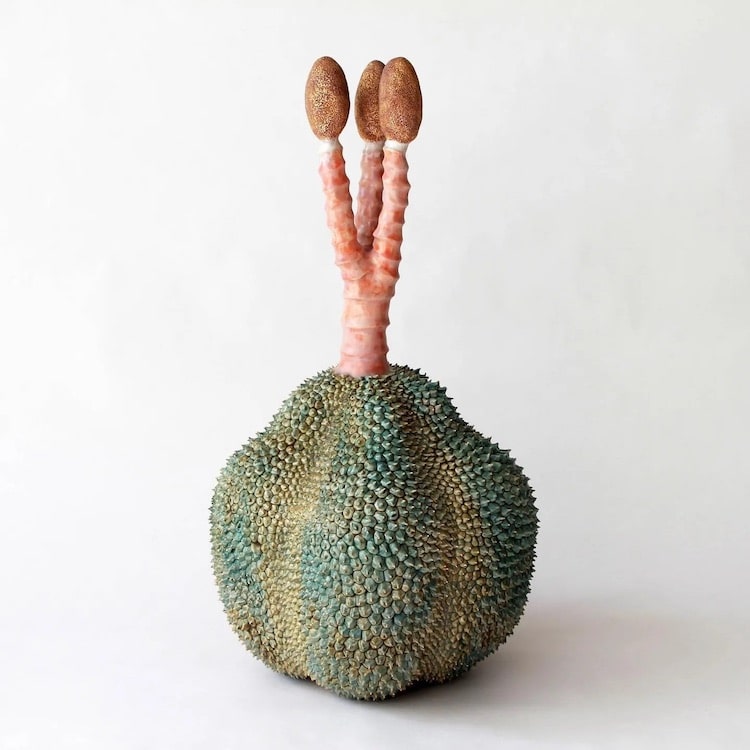 Ceramic sculptures of exotic fruits by Kaori Kurihara