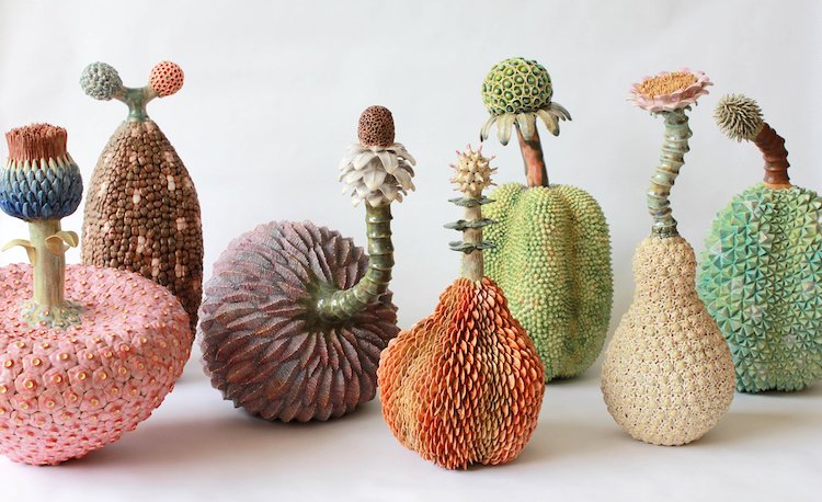 Kaori Kurihara Exotic Fruits Ceramic Sculptures
