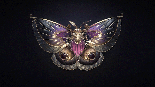 Art Nouveau Insect Jewelry Illustrations by Sasha Vinogradova