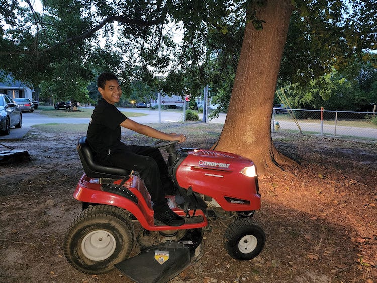 Teen Starts Lawn Care Business To Cover Stepfather Cost of Adoption