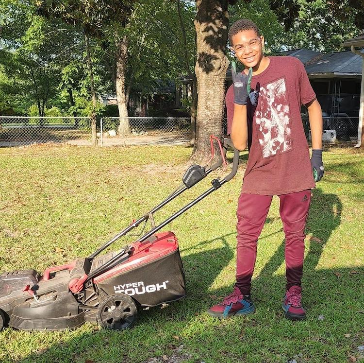Teen Starts Lawn Care Business To Cover Stepfather Cost of Adoption