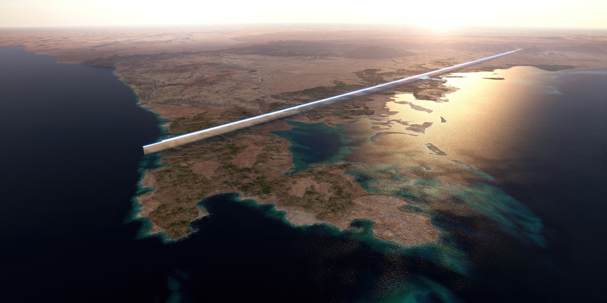 Rendering of Saudi Arabia's The Line