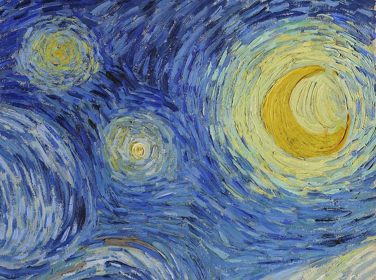 Starry Night Painting by Oleksandra Dzhurenko