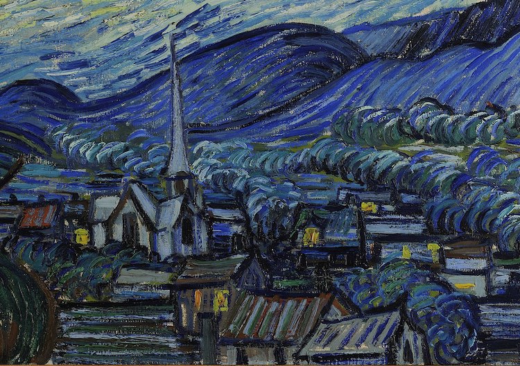 Village in Van Gogh's Starry Night